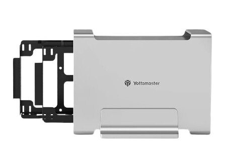 1円スタート ottamaster HDDケース 3.5インチHDD×2台搭載可能 USB3.1 GEN-2 Type-C接続 RAID0 RAID1 SPAN対応 RAIDケース シルバー A06015_画像2