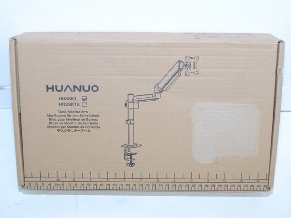 1円スタート HUANUO モニターアーム ディスプレイアーム 17-32インチ対応 角度調節可能 テーブルトップマウント ブラック A06168_画像2