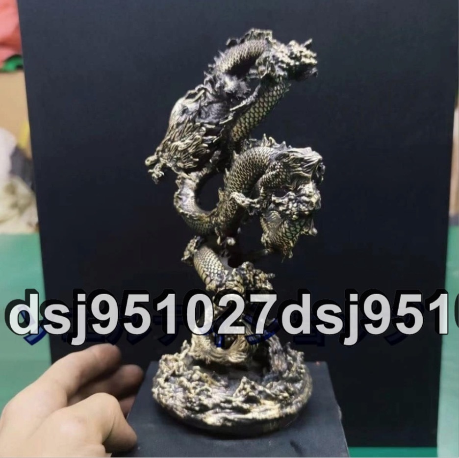 入手困難神龍 龍 の置物 金龍 風水 銅製 昇運金龍風水グッズ 開運グッズ 縁起物 機運上昇縁起物 厄除け 吉祥開運 贈答 ギフト高さ22CM