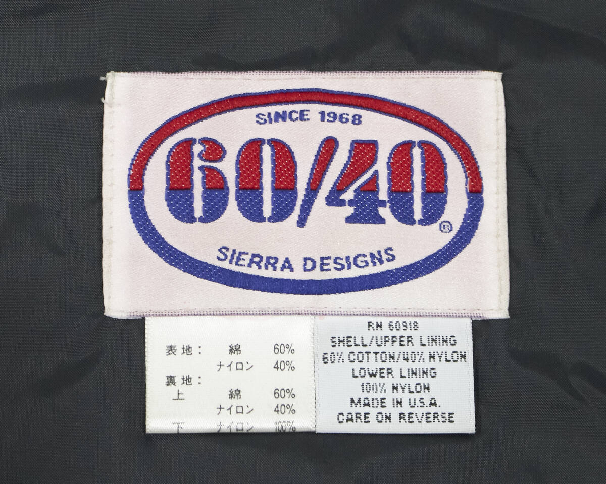 シェラデザインズ 60/40 マウンテンパーカー SIERRA DESIGNS USA製 サイズXL 黒 ブラック _画像2