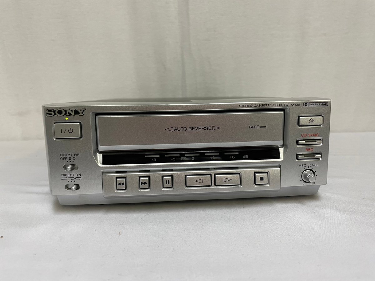 ▽SONY カセットデッキ TC-PX100 音出ます ※商品説明参照 ジャンク扱い▽008136_画像2