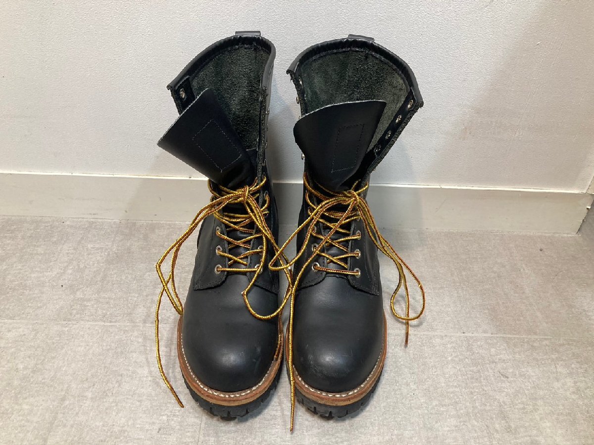 ◆REDWING レッドウィング ロガーブーツ US8・1/2 D2218 黒系 本体のみ 中古◆10862★_画像2