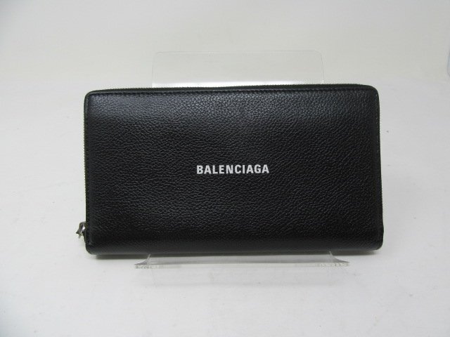 ◆BALENCIAGA　バレンシアガ　長財布　財布　ブラック系　中古◆6241