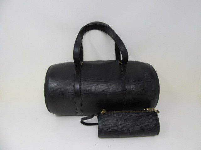 ◆LOUIS VUITTON　ルイヴィトン　ハンドバッグ　スフロ　M52222　ポーチ付き　エピ　黒　中古◆10665★