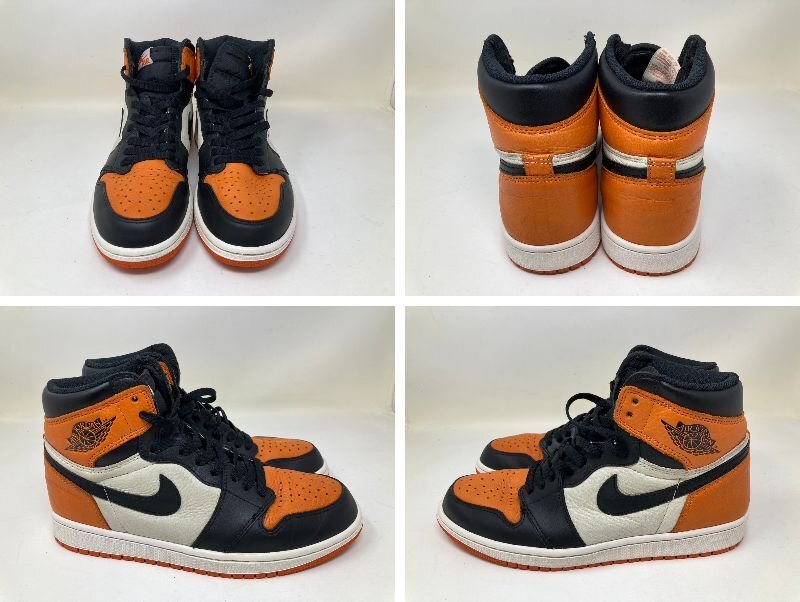 ◆NIKE ナイキ AIRJORDAN エアジョーダン1 レトロ HIGH 27.0cm 555088-005 スニーカー 箱付き 中古◆10077★_画像2