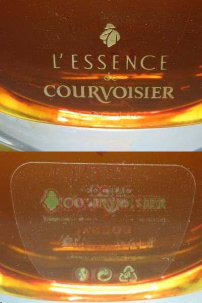 【直接引取不可】hawi1376-7 125 COURVOISIER クルボアジェ L'ESSENCE エッセンス コニャック ブランデー バカラ 42% お酒 化粧箱 (備考)_画像4