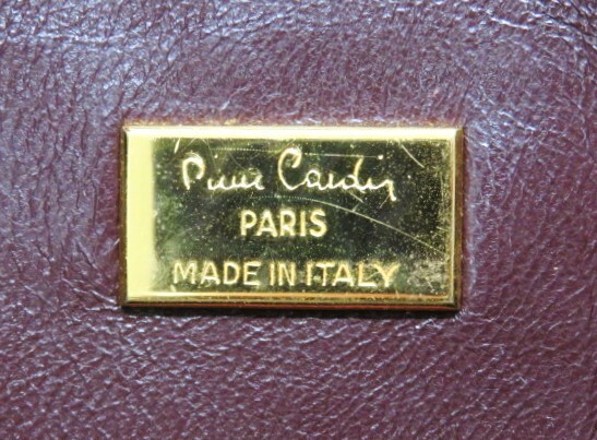 ha798-2 522 Pierre Cardin ピエール・カルダン オーストリッチ 革製 ハンドバッグ レッド_画像7