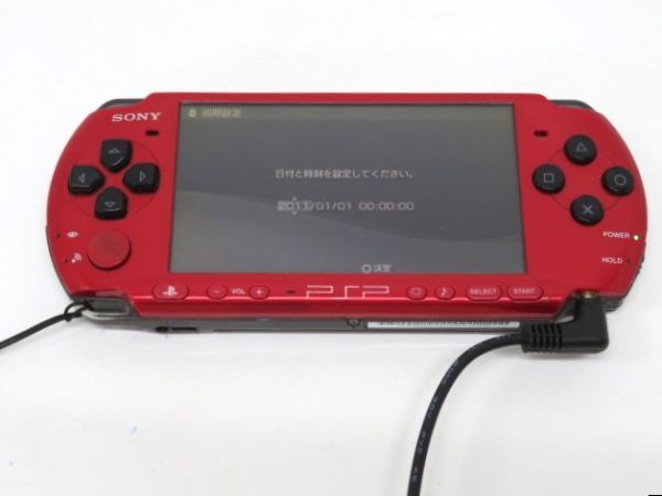 ■hawi1368-1 112 SONY ソニー PSP （プレイステーション・ポータブル）PSP-3000 ゲーム機 ダンボール戦機 ソフト 本体初期化済み 通電ok_画像2