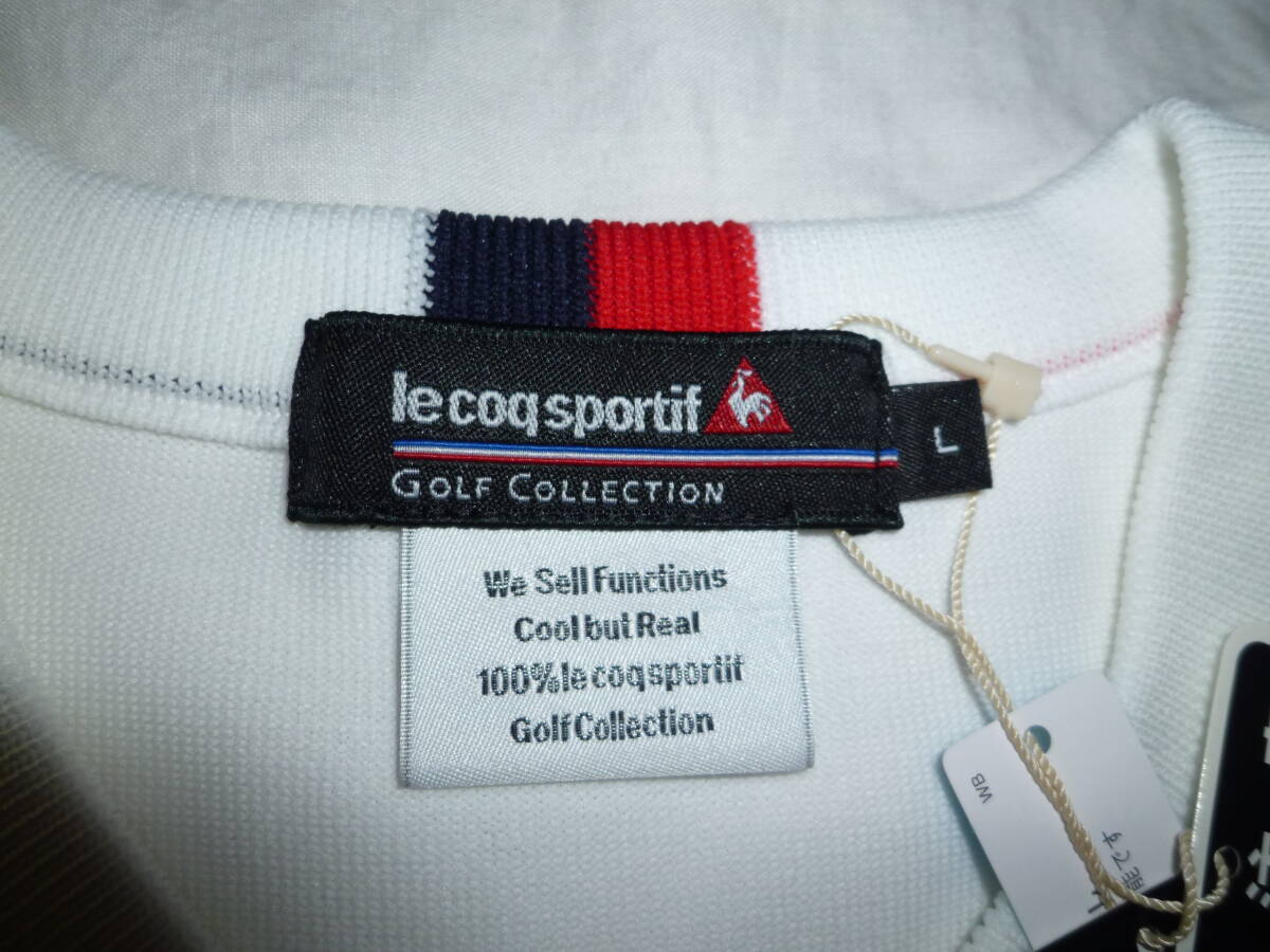未使用 ルコック メンズ ゴルフウェア ウォッシャブル Vネック セーター QGMPJL02  Ｌ ホワイトの画像4