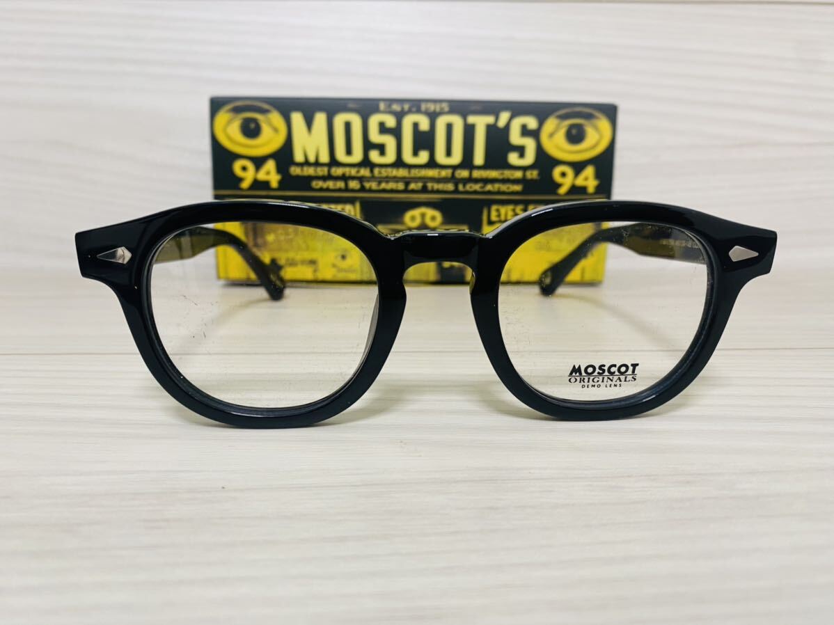 ★MOSCOT★モスコット★レムトッシュ★メガネフレーム★LEMTOSH★伊達眼鏡★黒縁★ボストン 未使用 美品_画像1