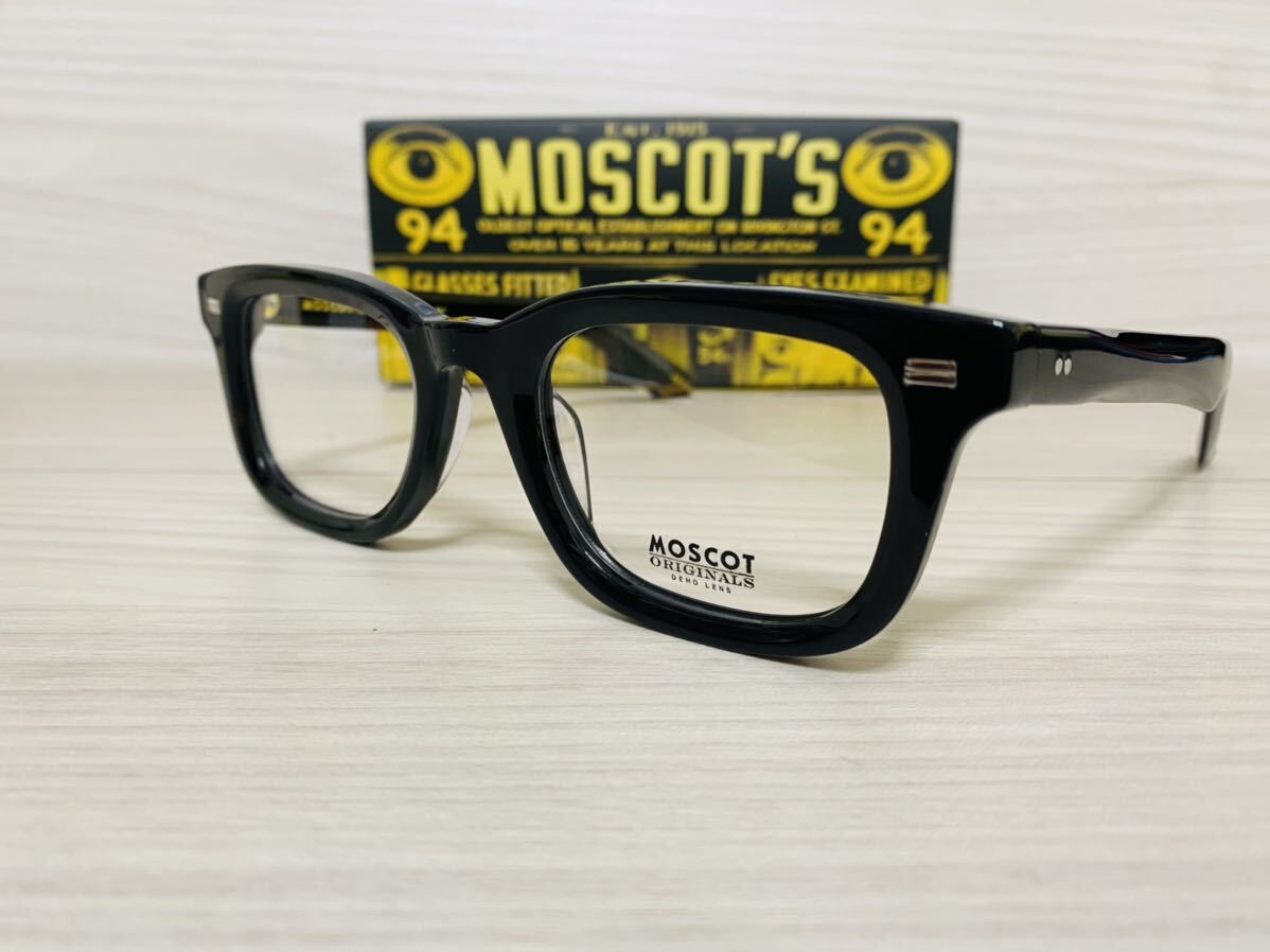 ★MOSCOT★モスコット★メガネフレーム★KLUTZ★伊達眼鏡 スクエア ウェリントン 黒縁 人気カラー 未使用 美品_画像2