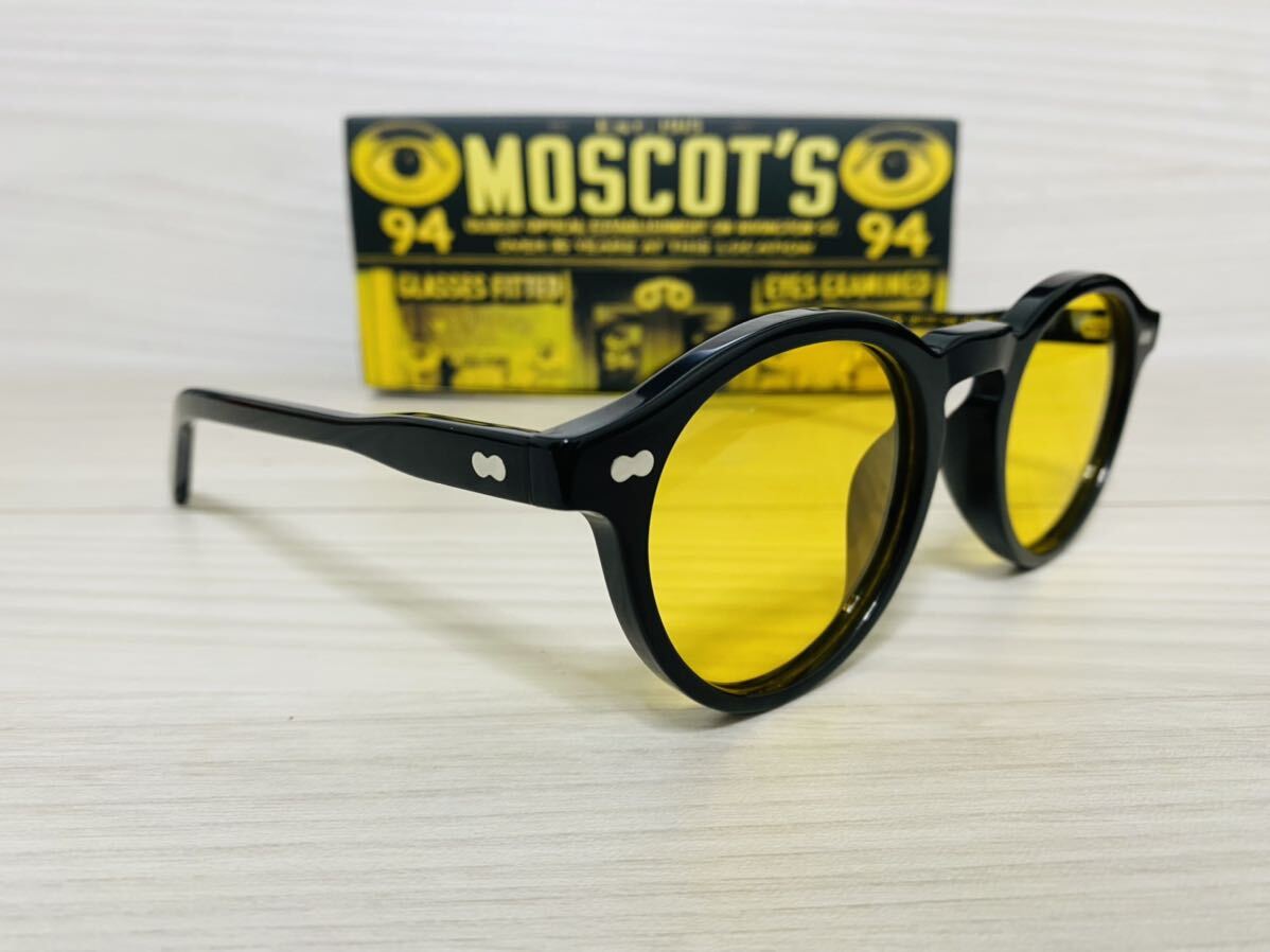 ★MOSCOT★モスコット★サングラス★MILTZEN★伊達眼鏡 ラウンド ウェリントン 黒縁 カラーレンズ 未使用 美品_画像3