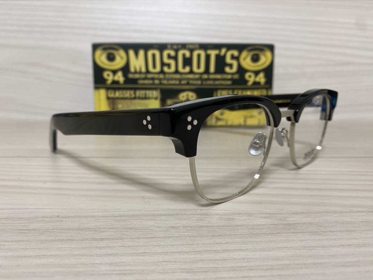 MOSCOT モスコット★メガネフレーム★TINIF★伊達眼鏡 ブラック シルバー サーモントタイプ 未使用 美品_画像3