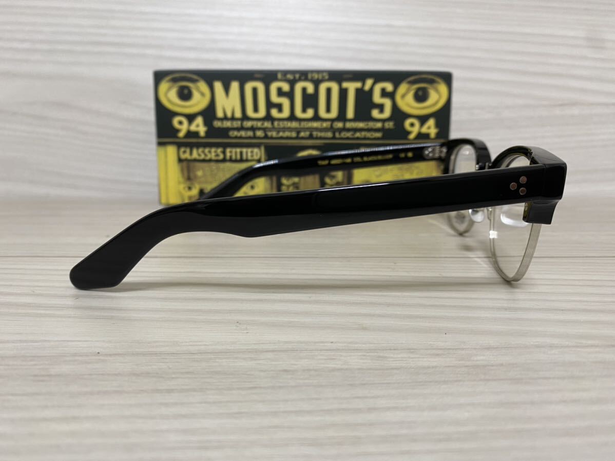 MOSCOT モスコット★メガネフレーム★TINIF★伊達眼鏡 ブラック シルバー サーモントタイプ 未使用 美品_画像4