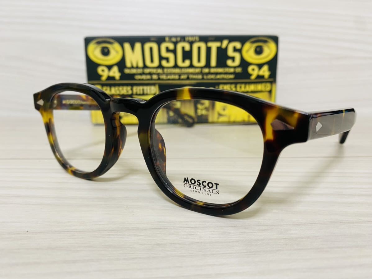 MOSCOT モスコット★レムトッシュ★メガネフレーム★LEMTOSH★伊達眼鏡 ハバナ 鼈甲柄 ボストン ウェリントン 未使用 美品_画像2