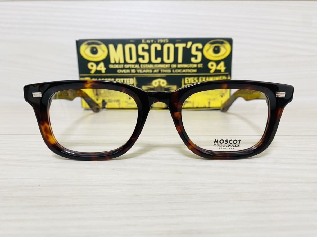 MOSCOT モスコット★メガネフレーム★KLUTZ★伊達眼鏡 鼈甲柄 人気フレーム スクエア オシャレ 未使用 美品の画像1