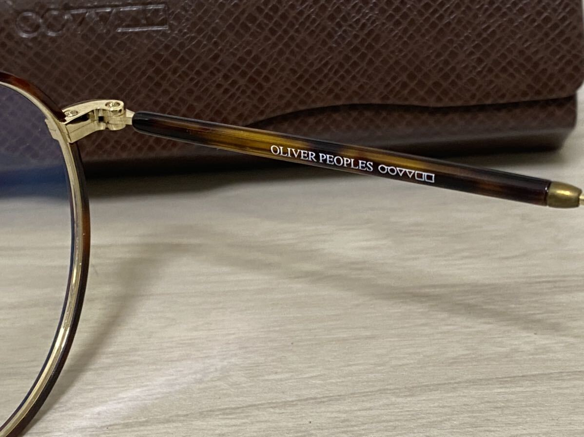 OLIVER PEOPLES オリバーピープルズ 眼鏡フレーム★OV1161TD 5121★Hartford-CV★ゴールド ボストン 鼈甲柄 未使用 美品の画像7