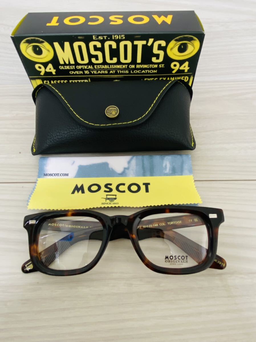 MOSCOT モスコット★メガネフレーム★KLUTZ★伊達眼鏡 鼈甲柄 人気フレーム スクエア オシャレ 未使用 美品の画像9