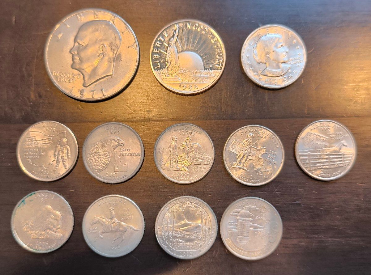 アメリカドル硬貨 アイゼンハワーダラー 50州25セント硬貨など まとめ 古銭 硬貨 アメリカ コイン アンティーク 外国コイン