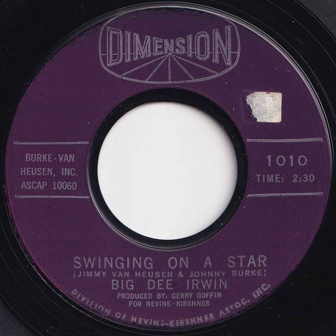 Big Dee Irwin Swinging On A Star / Another Night With The Boys Dimension US 1010 206193 R&B R&R レコード 7インチ 45_画像1