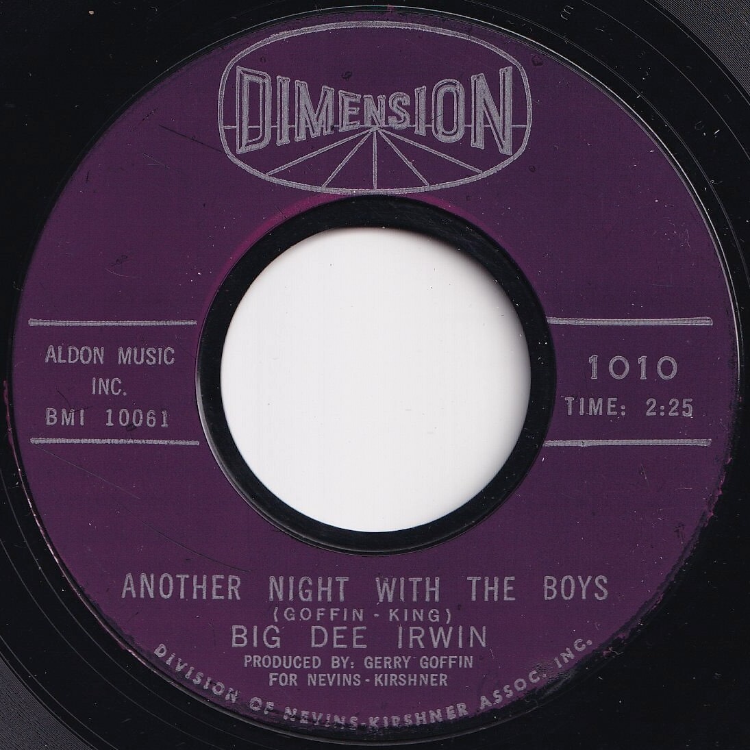 Big Dee Irwin Swinging On A Star / Another Night With The Boys Dimension US 1010 206193 R&B R&R レコード 7インチ 45_画像2