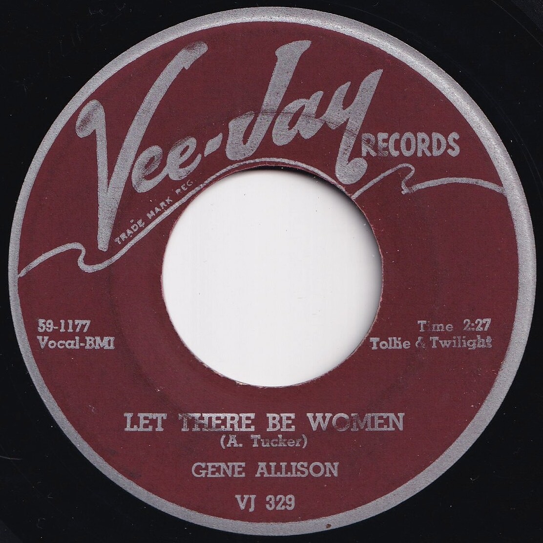 Gene Allison Let There Be Women / I'll Be Waiting For You Vee Jay US VJ 329 206181 R&B R&R レコード 7インチ 45_画像1
