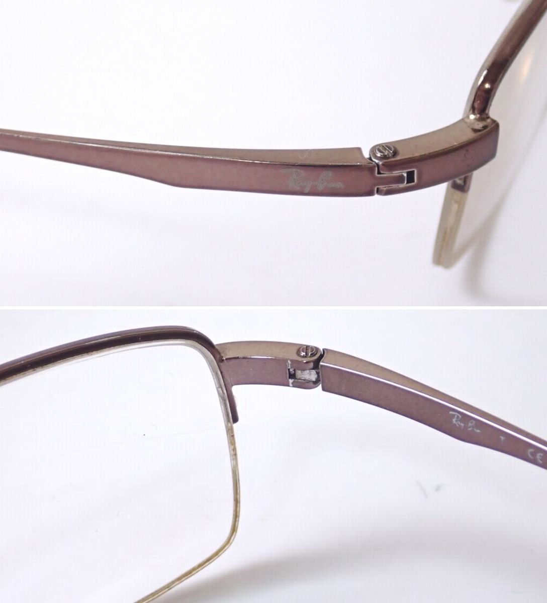 ★Ray-Ban/...  очки  / оправа для очков  RB6178 2511/ коричневый цвет / чистый / металлический   рама / половина  обод &1944500034