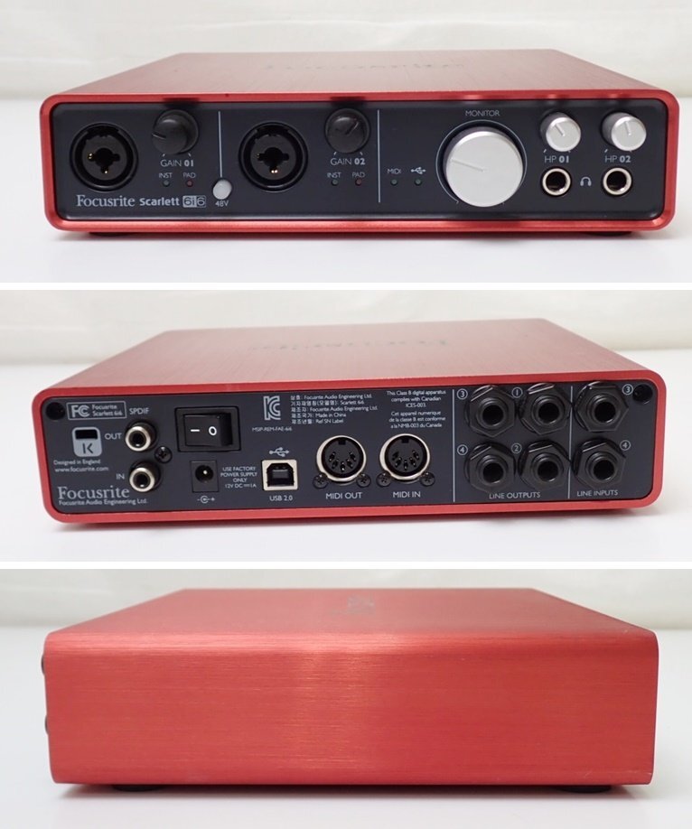 *Focusrite/ Focus свет Scarlett 6i6 G2 USB аудио интерфейс красный /2014 год производства / рабочий товар / орудия и материалы &1964000004