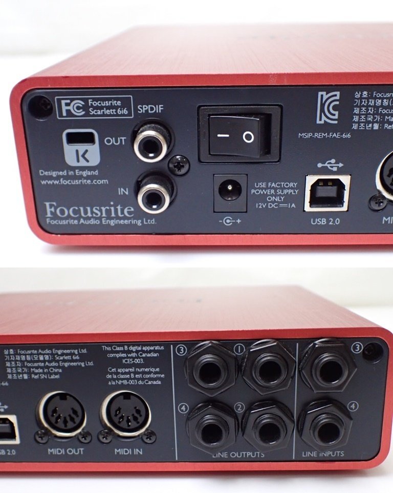 *Focusrite/ Focus свет Scarlett 6i6 G2 USB аудио интерфейс красный /2014 год производства / рабочий товар / орудия и материалы &1964000004