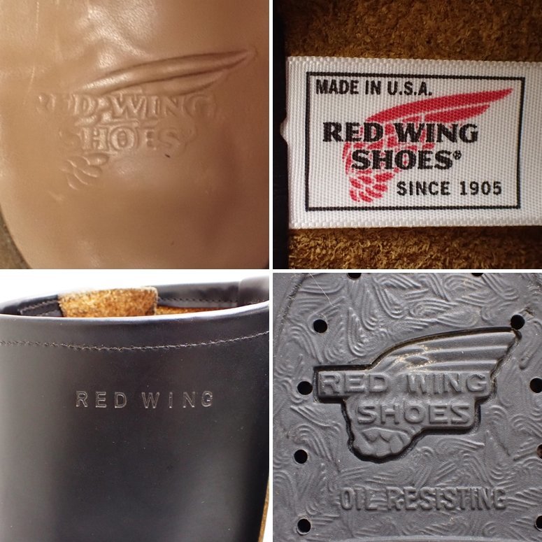 □美品 RED WING/レッドウィング 9268 エンジニアブーツ 9D/メンズ27.0cm相当/ブラック/レザー/茶芯/クローンダイク&1933600162の画像6