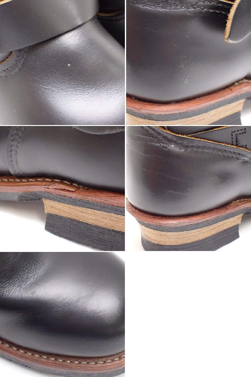 □美品 RED WING/レッドウィング 9268 エンジニアブーツ 9D/メンズ27.0cm相当/ブラック/レザー/茶芯/クローンダイク&1933600162の画像8