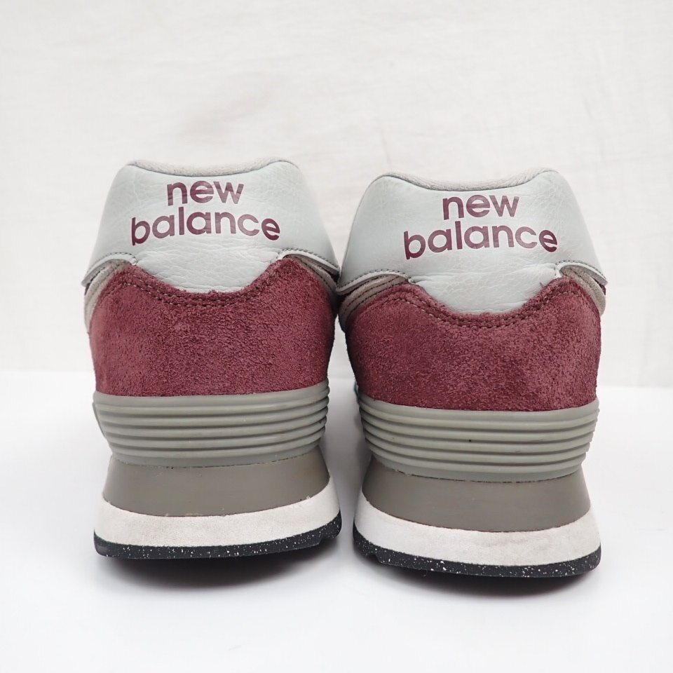 ★New Balance/ニューバランス ML574 EVM スニーカー メンズ28cm/バーガンディ/スエード×メッシュ&1933600190の画像5