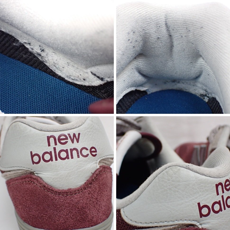 ★New Balance/ニューバランス ML574 EVM スニーカー メンズ28cm/バーガンディ/スエード×メッシュ&1933600190