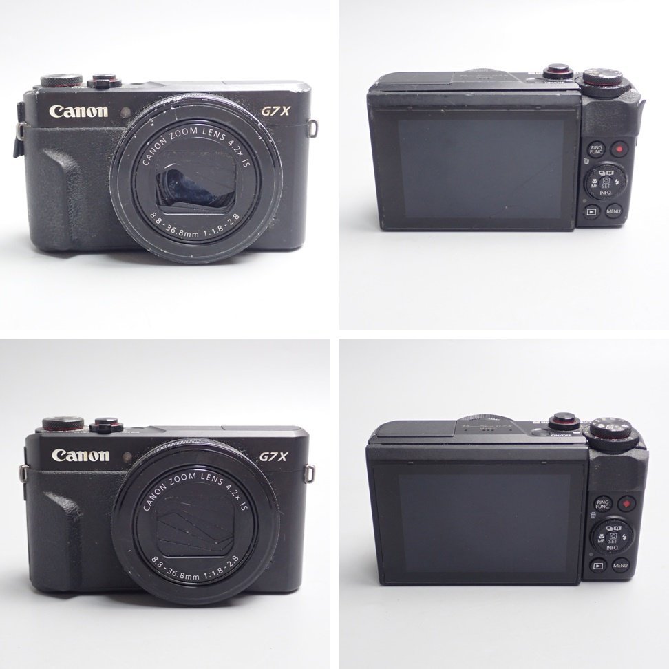 ★キャノン コンパクトデジタルカメラ PowerShot G7 X Mark Ⅱ 2台セット/有効2010万画素/光学4.2倍ズーム/ジャンク扱い&1938900572_画像2