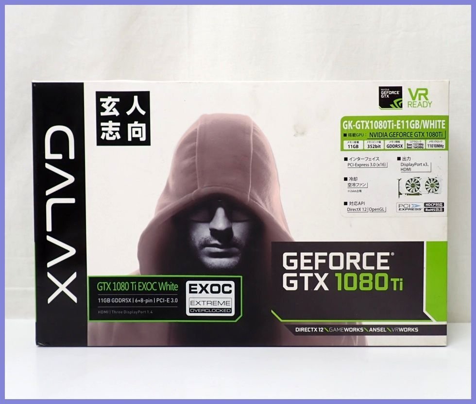 ★未開封 玄人志向 GALAKURO GeForce GTX 1080Ti ビデオカード GK-GTX1080Ti-E11GB/WHITE/GDDR5X 11GB/グラフィックボード&1817600041_画像1