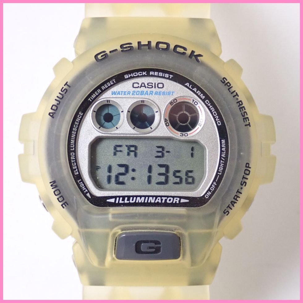 ■カシオ G-SHOCK 第5回国際イルカ・クジラ会議モデル DW-6900K-8AT スケルトン/20気圧防水/三つ目/イルクジ&1245800373_画像1