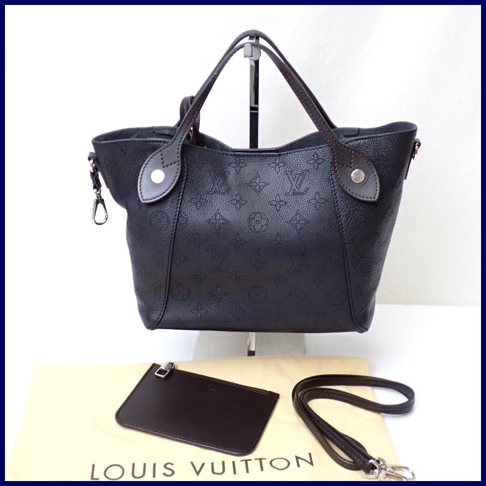 ★LOUIS VUITTON/ルイヴィトン モノグラムマヒナ ヒナPM 2wayハンドバッグ M54350/ブラック/フランス製/付属品あり&1970600005_画像1