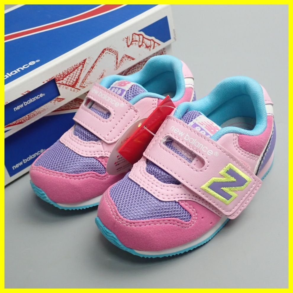 ★未使用 New Balance/ニューバランス INFANT キッズスニーカー 13.5cm/ピンク×パープル/FS996-PUI/外箱付き/ベビーシューズ&0875700128_画像1