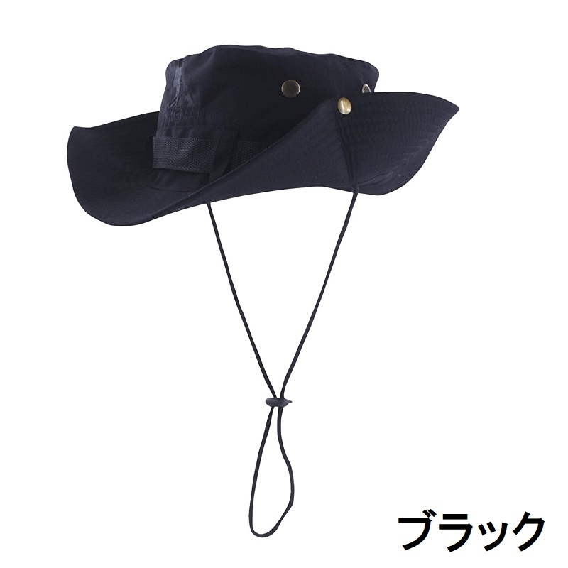 HIKEMAN サファリハット 男女兼用 ハット UVカット帽子 つば広 バケットハット パーツ 折り畳み ４色から選択 219の画像4