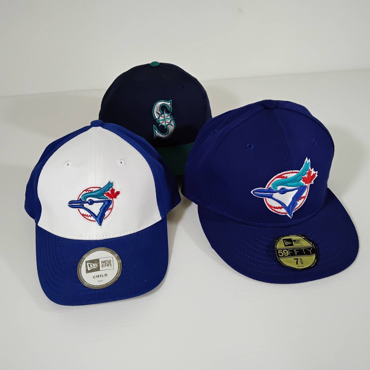【未使用品 3点】New Era ニューエラ MLB Toronto Blue Jays トロント ブルージェイズ キャップ (7 3/8 58.7cm) など　　 　 #0494/10_画像1