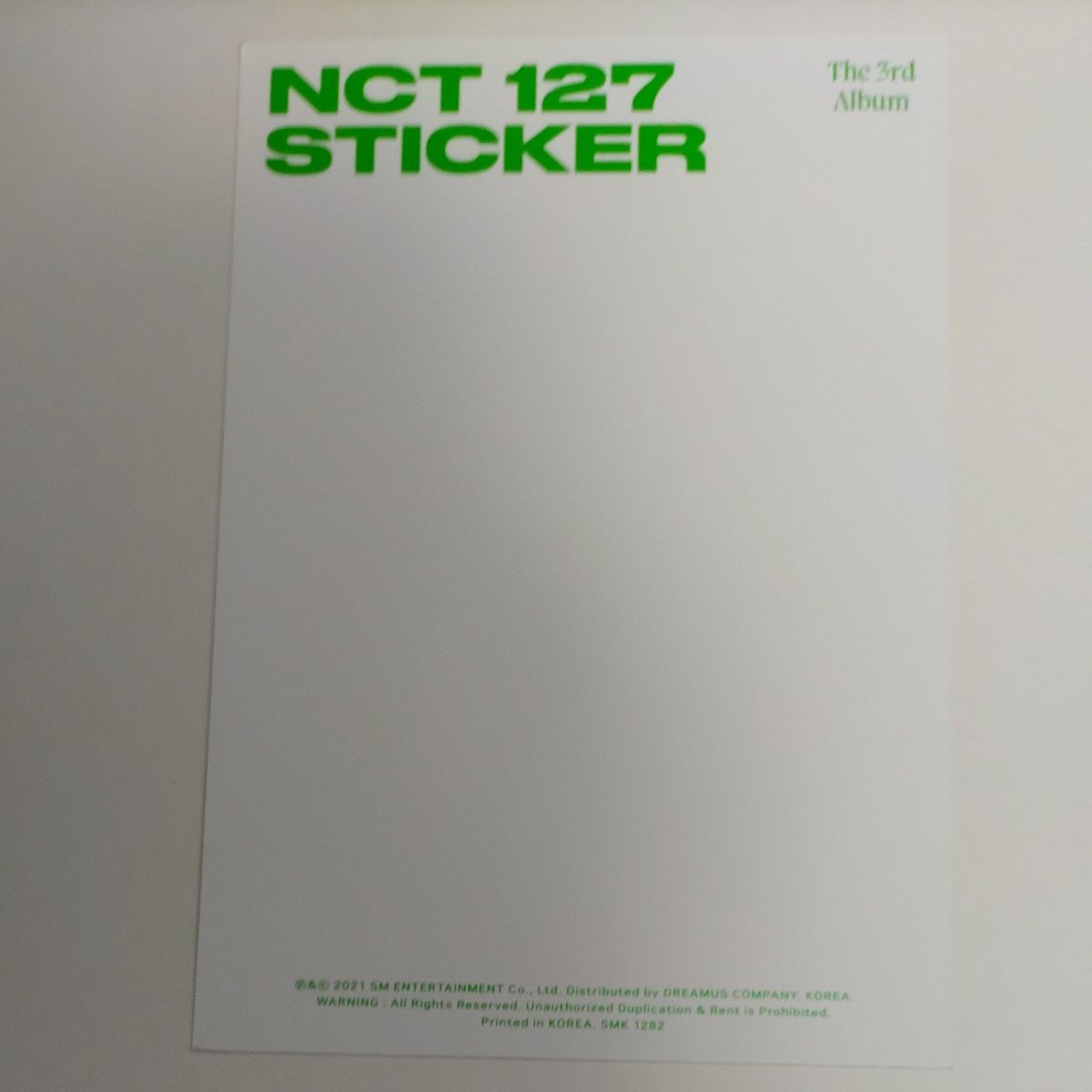 NCT 127 MARK マーク 【Sticker】 (SEOUL CITY VER.) ランダムポストカード