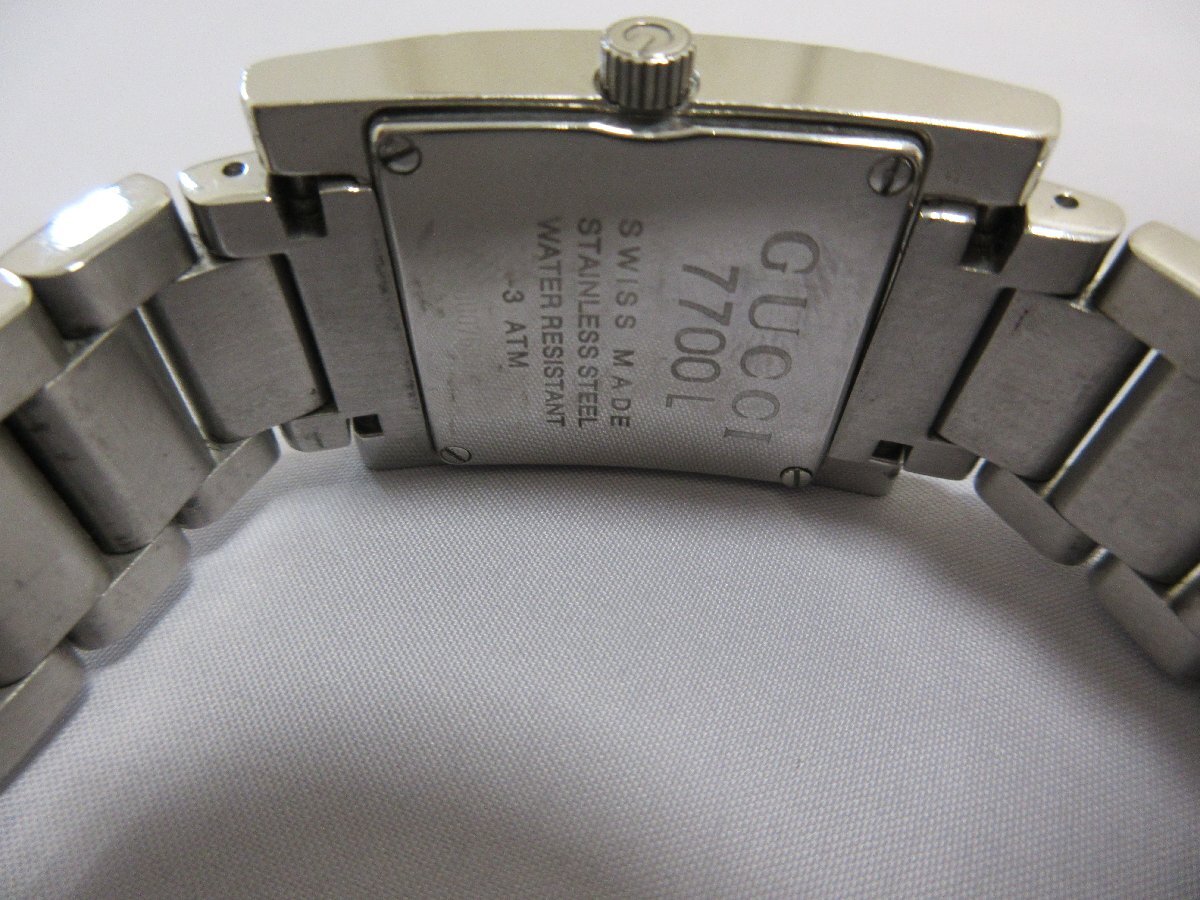 GUCCI グッチ 腕時計 SS 7700L クオーツ 箱・コマ付　レディース時計_画像6