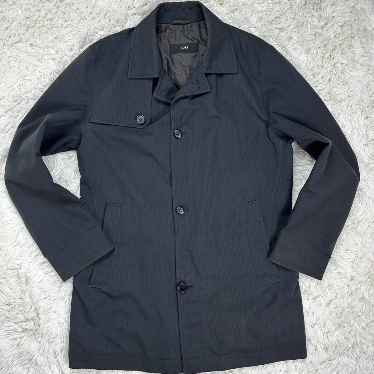 希少2XL ヒューゴボス【圧倒的存在感】HUGO BOSS ステンカラーコート ゴアテックス GORE-TEX ★防風・極暖・極上素材♪ ロングコート_画像3