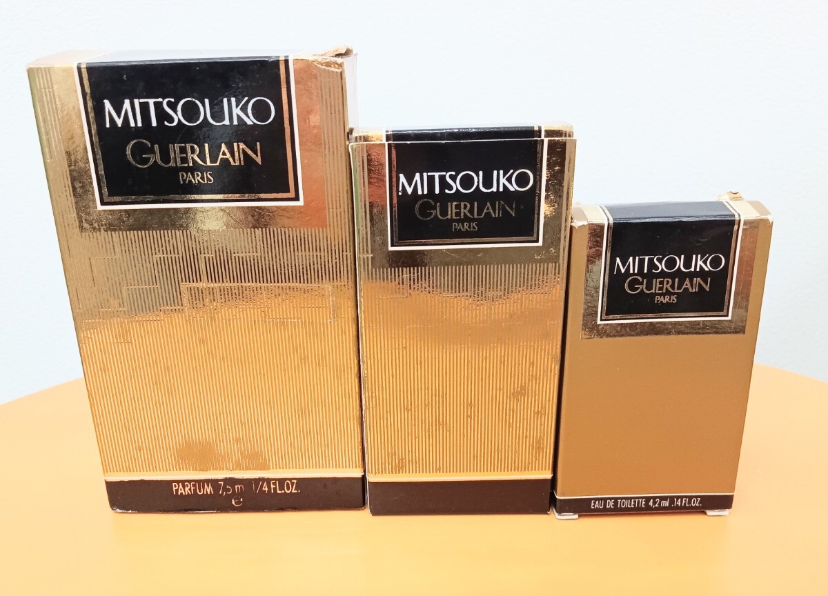 ゲラン ミツコ　MITSUKO GUERLAIN EAU DE PARFUM 8ml 7.5ml EAU DE TOILETTE PARFUM 4.2ml　中古　香水_画像1