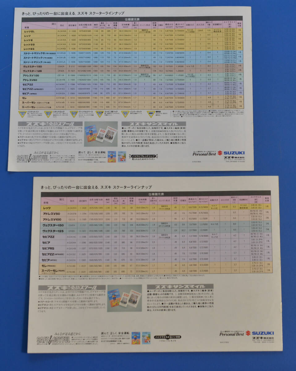 【S1960-20】スズキ　スクーター　ラインナップ　1999輸出モデル　2003　SUZUKI　JAJAPress　カタログ4冊_画像5