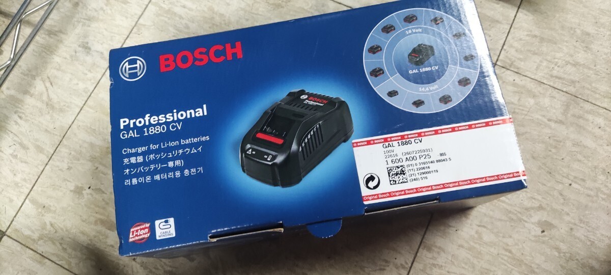 未使用　ボッシュ (BOSCH) リチウム充電器 GAL1880CV 14.4V-18V ターボ充電器　充電器　BOSCHProfessional