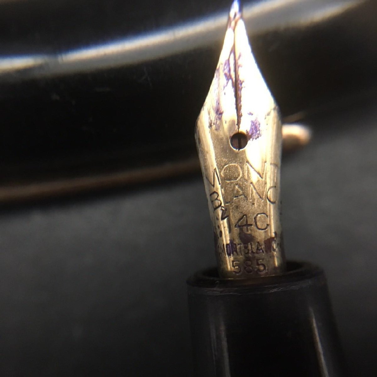 ER0226-78-3 現状品 モンブラン 14K 585 MONTBLANC 万年筆 筆記具 レトロ ペン 全長12.5㎝ 60サイズ_画像7