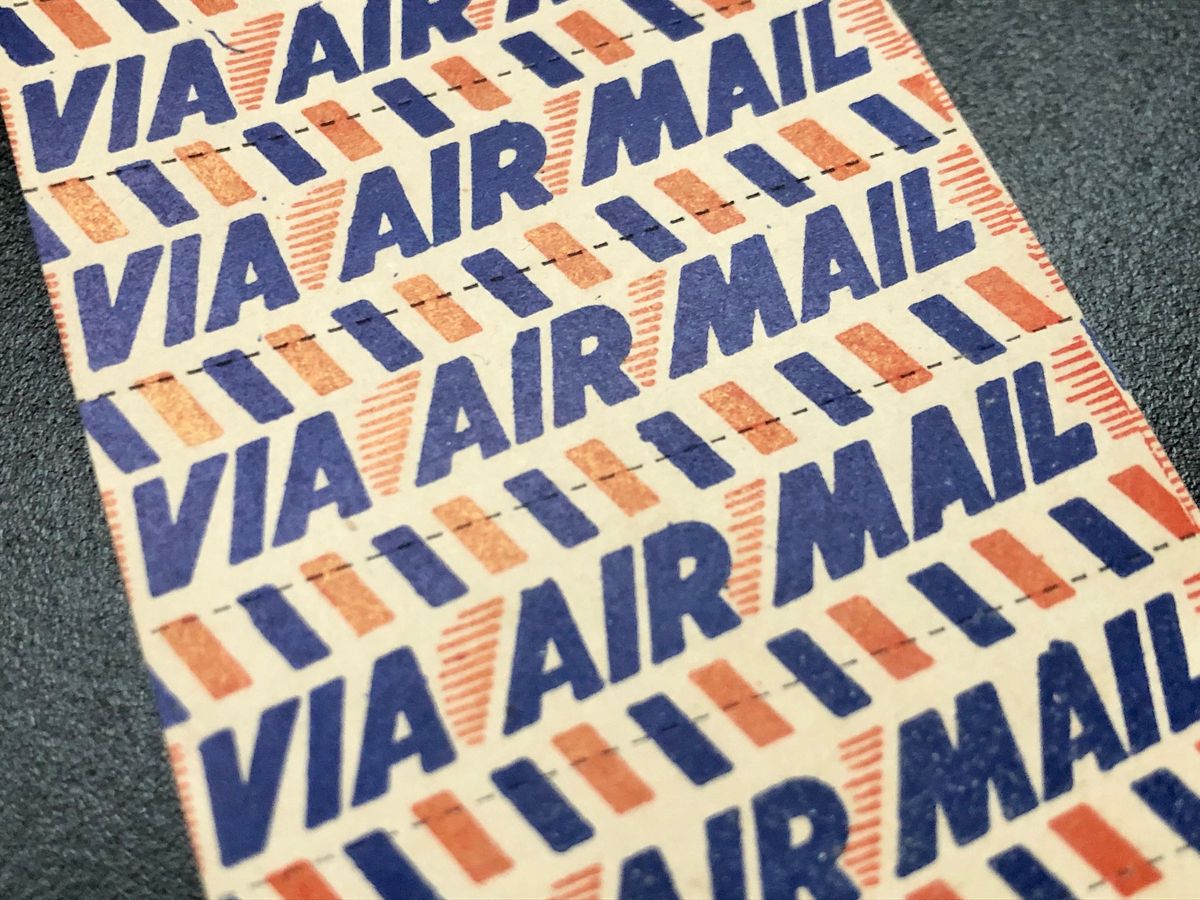 ★【レア】airmail ラベル 1冊100枚 ジャンクジャーナル