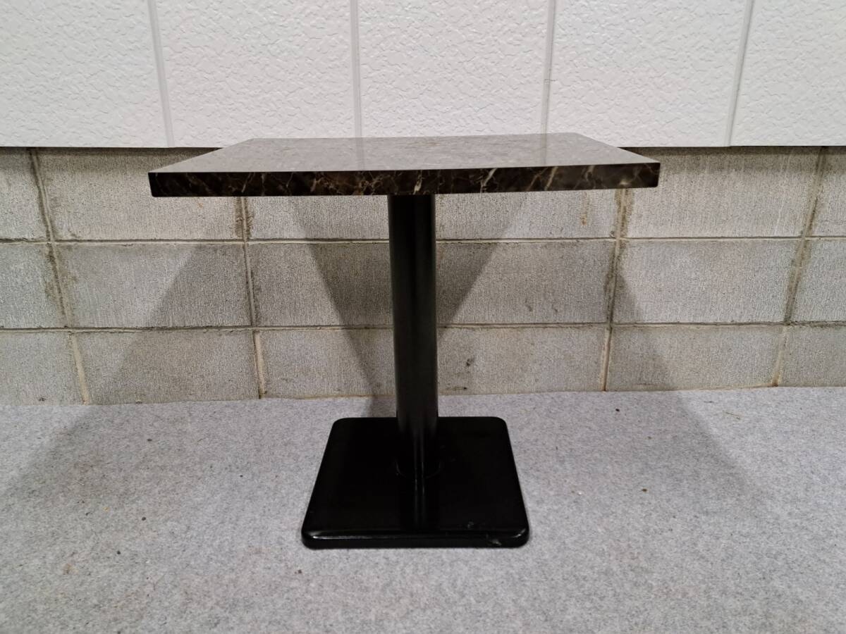 大理石調 カフェテーブル ダイニングテーブル 幅60cm×奥行45cm×高さ60cm 直接引取（東大阪）・自社配達歓迎の画像2