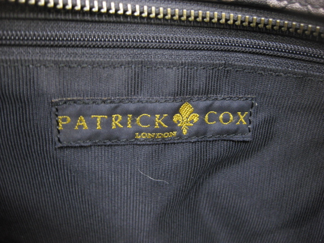 PATRICK COX パトリックコックス 2wayバッグ ハンドバッグ ショルダーバッグ グレー系 総柄_画像4